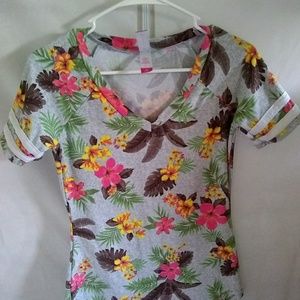 No boundaries Hawaiian print t shirt